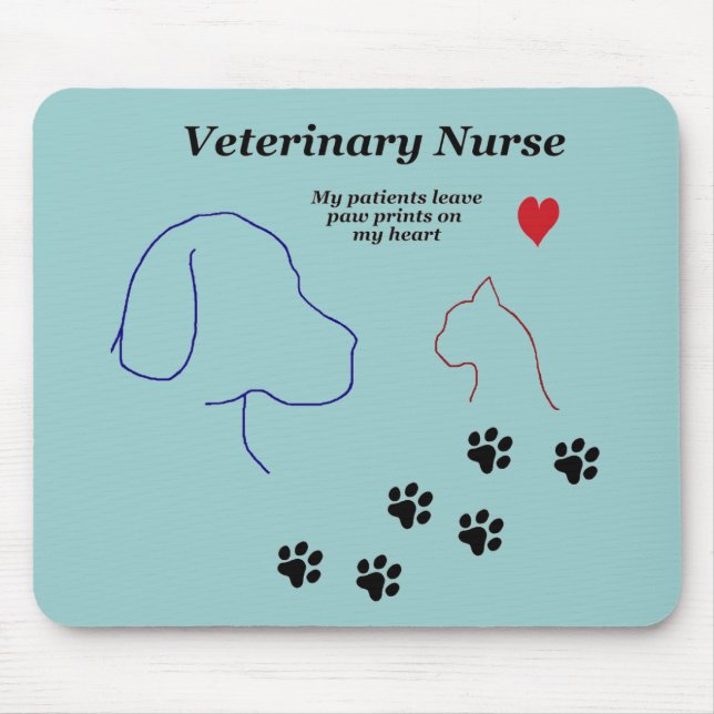 Veterinärc$krankenschwester-tatze Drucke auf Mousepad (Vorne)