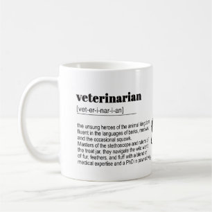 Veterinärdefinitionsdruck, Wörterbuch, Zitat Kaffeetasse