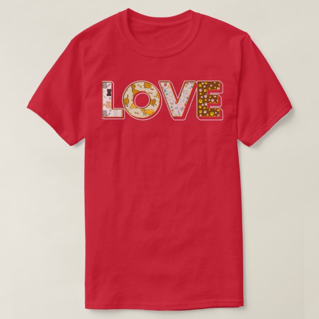 Veterinarian Animal Love Vet Tech T-Shirt (Design vorne)