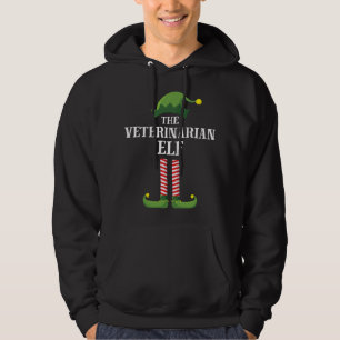 Veterinarian Elf Matching Family Christmas Party P Hoodie