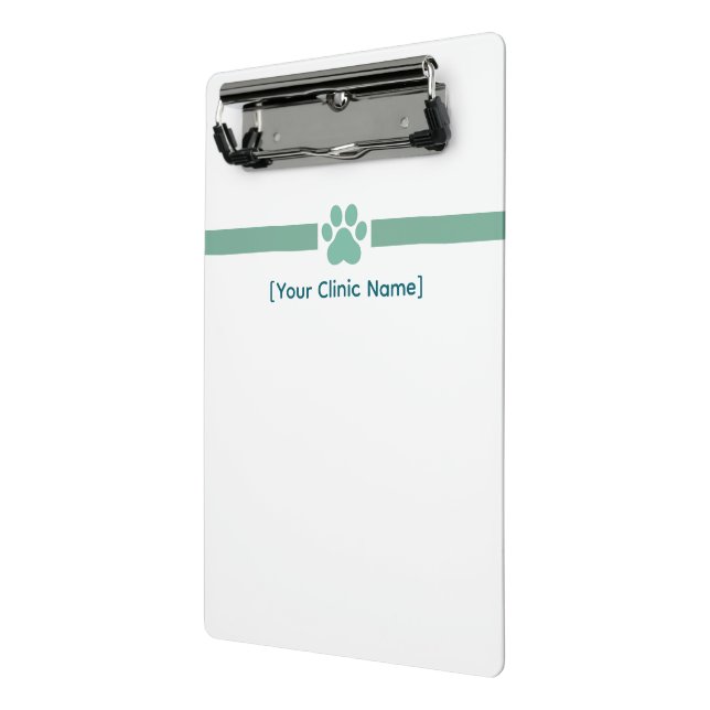 Veterinarian Mini Clipboard | Custom Staff Logo Mini Klemmbrett (Gewinkelt2)