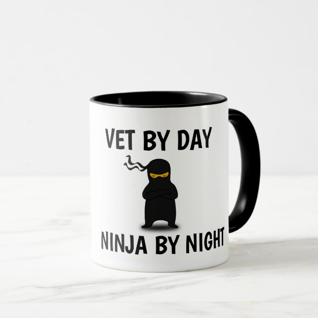 VETERINARIAN NINJA COFFEE MUGS TASSE (VorderseiteRechts)