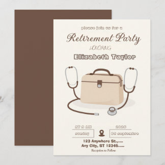 Veterinarian Retirement Party Invitation Einladung