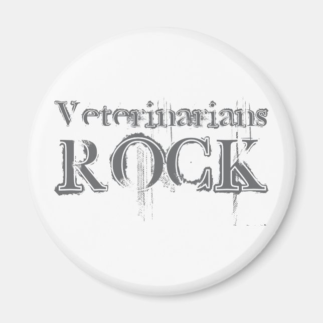Veterinarians Rock Magnet (Vorne)