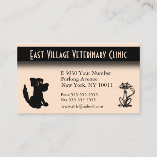 Veterinärklinische Ernennung Zurück Visitenkarte Terminkarte