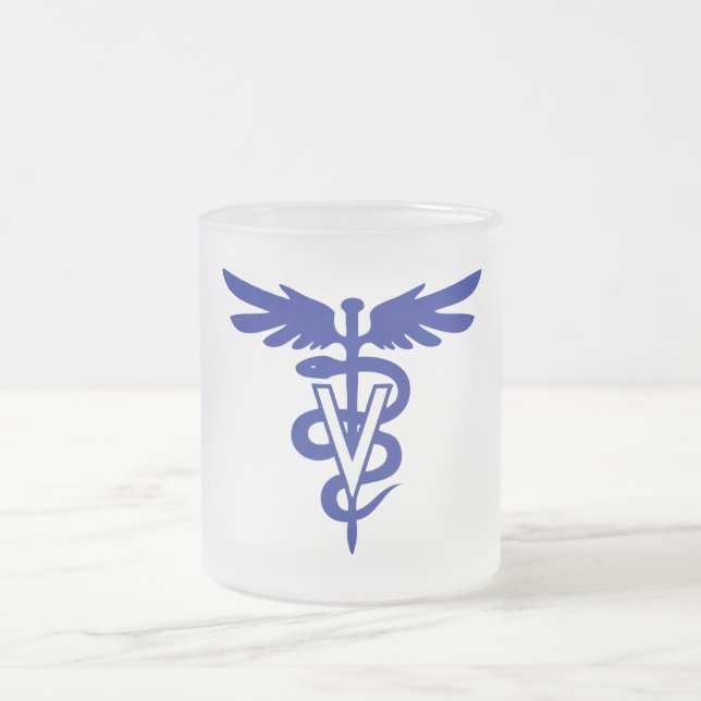 Veterinärlogo 4 mattglastasse (Mittel)