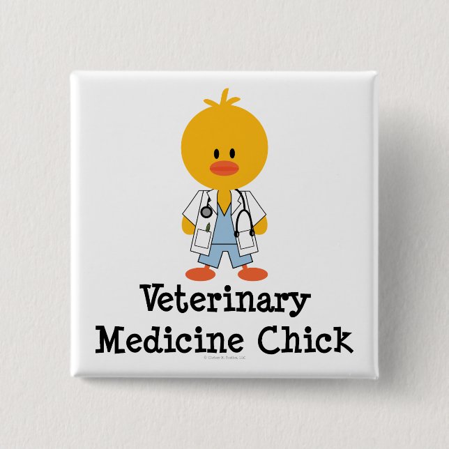 Veterinärmedizin-Küken-Knopf Button (Vorderseite)
