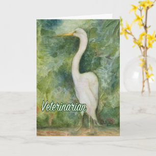 Veterinärmediziner Danke, Egret Bird Wildnis Karte