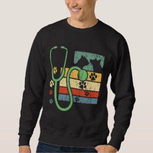 Veterinärmediziner I Paw Print Ste Sweatshirt