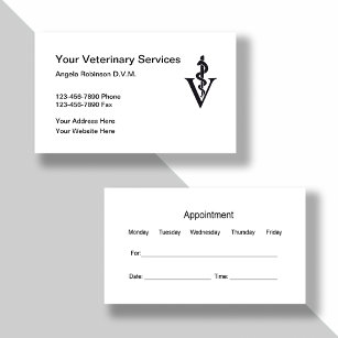 Veterinärmedizinische Beauftragung Business Card K Visitenkarte