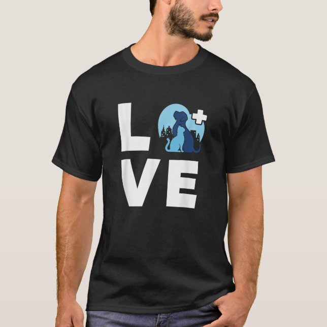 Veterinärmedizinische Liebe Veterinärwesen T-Shirt (Vorderseite)