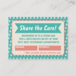 Veterinärmedizinische Referenzkarte - personalisie Empfehlungskarte