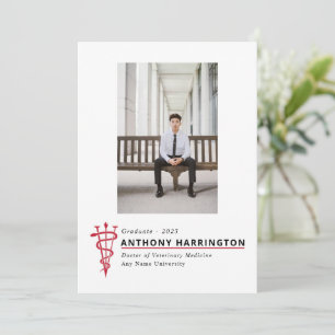 Veterinärmedizinischer Abschluss Schwarzer Roter A Ankündigung