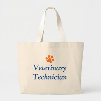 Veterinärtechniker mit orange Tatzen-Druck Jumbo Stoffbeutel