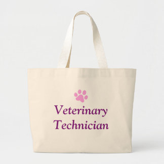 Veterinärtechniker mit rosa Tatzen-Druck Jumbo Stoffbeutel