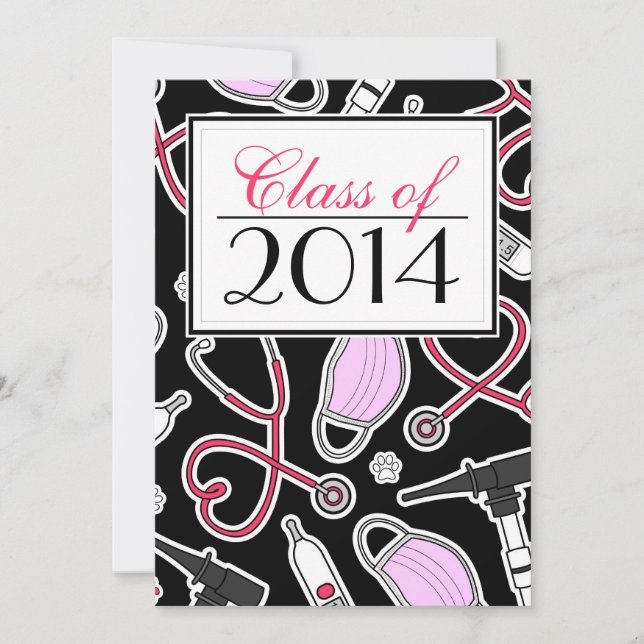 Veterinärtechniker-SchulAbschluss laden ein Einladung (Vorderseite)