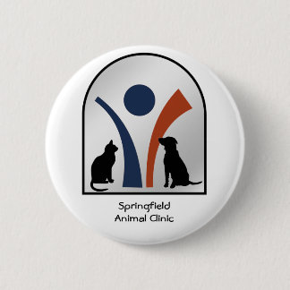 Veterinärtierlogo mit Katze und Hund Button
