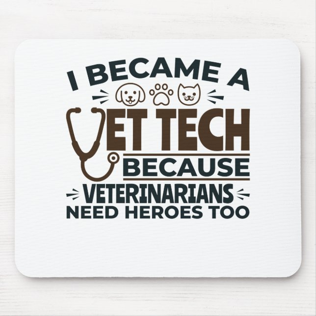 Veterinärwesen, weil Tierärzte auch Helden brauche Mousepad (Vorne)
