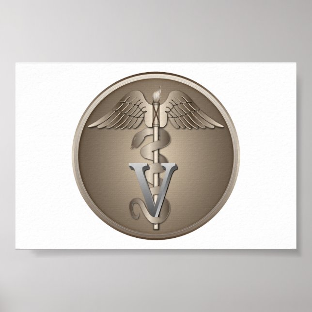 Veterinary Caduceus Poster (Vorne)