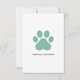 Veterinary Clinic Flat Note Card (3.5" × 5") Mitteilungskarte