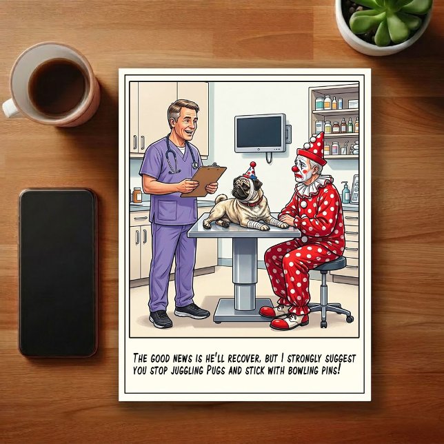 Veterinary ER Adventures Cartoon Postkarte (Von Creator hochgeladen)