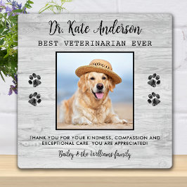 Veterinary Gift Custom Pet Dog Foto Vielen Dank Fotoplatte