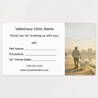 Veterinary Surgery Go‑Home Label – Large Etiketten