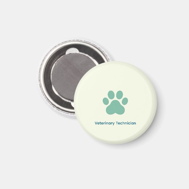 Veterinary Technician Magnet (Vorderseite/Rückseite)