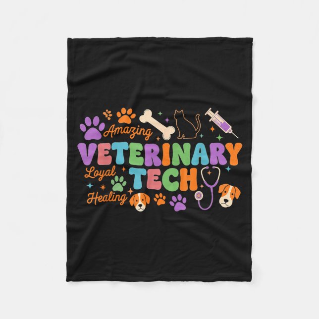Veterinary Technician - Vet Tech Veterinarian Appr Fleecedecke (Vorderseite)