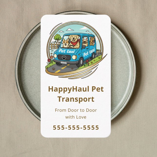 Veterinary Transport Service Pet Taxi Chauffeur Visitenkarte (Von Creator hochgeladen)