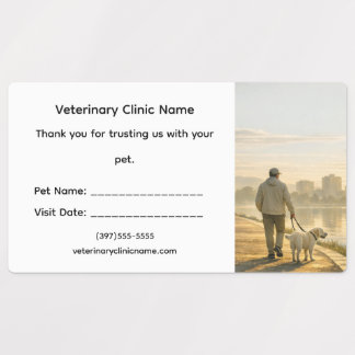 Veterinary Welcome‑Kit Label – Large & Waterproof Etiketten