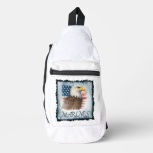 VetGearHQ.com Marine Corps Veteran Logo Emblem Crossbody Bag