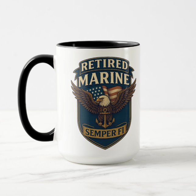 VetGearHQ.com Marine Corps Veteran Logo Emblem Tasse (Links)