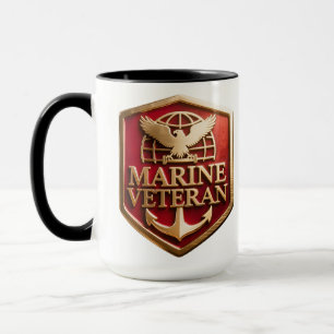 VetGearHQ.com Marine Corps Veteran Logo Emblem Tasse