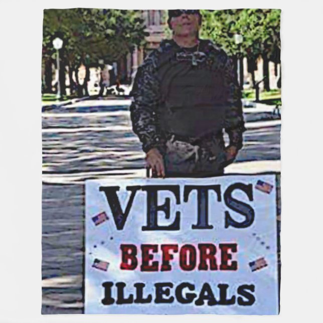 VETS VOR ILLEGIALEN FLEECEDECKE (Vorderseite)