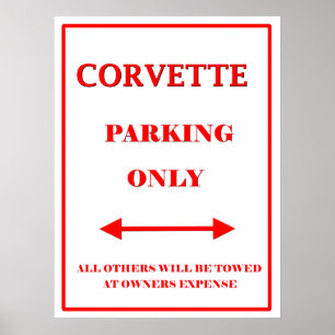 Vette Parkplatz nur Poster