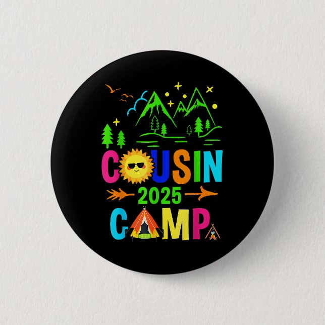 Vetter-Camp 2025 Camping-Lagerfeuer Sommerferien  Button (Vorderseite)