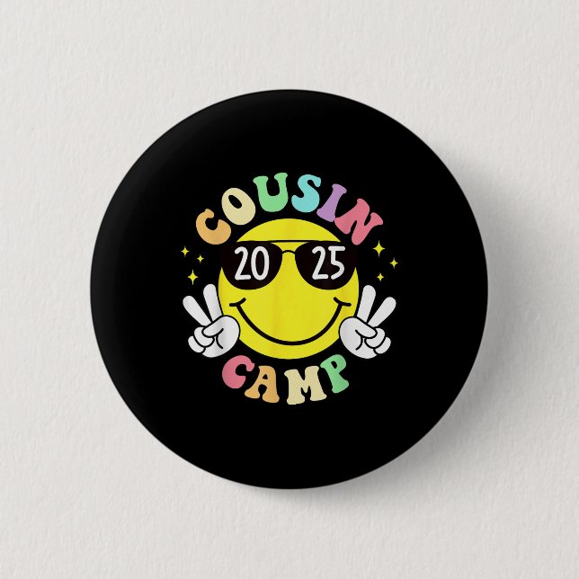 Vetterncamp 2025 Camping Lagerfeuer Sommerferien  Button (Vorderseite)