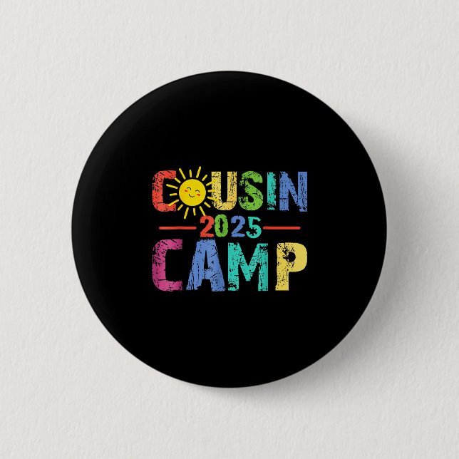Vetterncamp 2025 Camping Lagerfeuer Sommerferien  Button (Vorderseite)