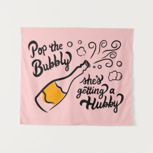 Veuve Before Vows: Champagne Bachelorette Wandteppich