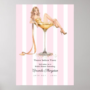 Veuve Before Vows Champagner Junggesellinnen-Absch Poster