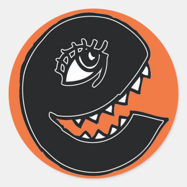 Vex e - Orange Runder Aufkleber (Vorderseite)