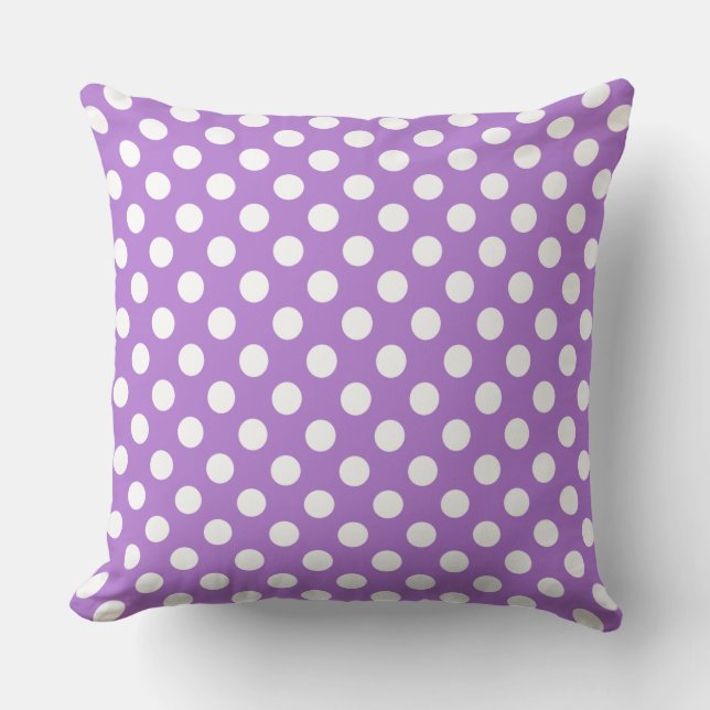 Vey Niedlich Lavender Polka Dot Pattern Kissen (Vorderseite)