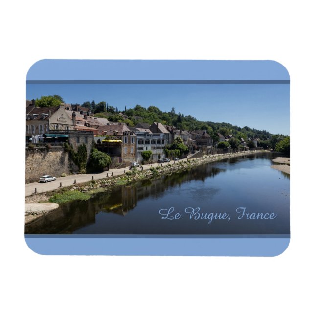 Vezere Fluss Le Bugue, Dordogne, Frankreich Magnet (Horizontal)
