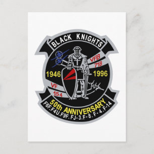 VF-154 Schwarze Ritter 50 Jahrestag Postkarte