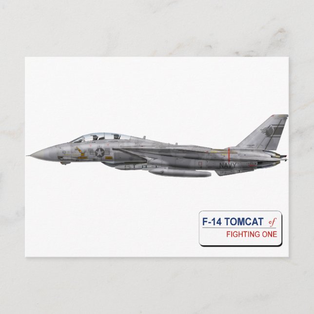 VF-1 Wolfpack F-14 Tomcat Postkarte (Vorderseite)