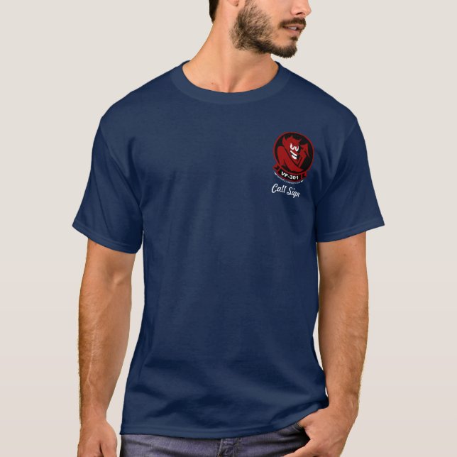 VF-301 F-14 Tomcat - Dunkelheit gefärbt T-Shirt (Vorderseite)
