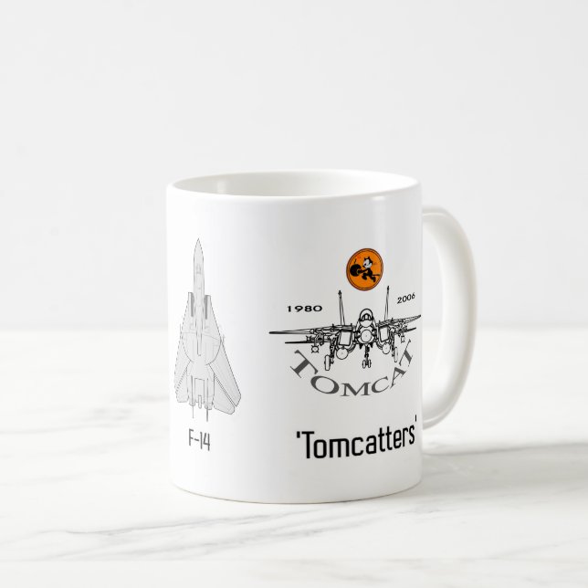 VF-31 "Tomcatters" - NAS Oceana - F-14 Tomcat Kaffeetasse (VorderseiteRechts)