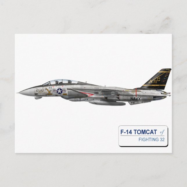 VF-32 Schwert-Männer F4 ト ム2キ2ス VF-ズ3ォ. Postkarte (Vorderseite)