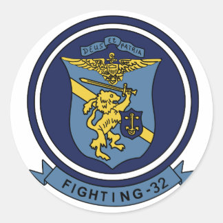 VF-32 Schwert-Männer F4 ト ム2キ2ス VF-ズ3ォ. Runder Aufkleber